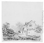 Village Landscape (from McGuire Scrapbook) by Thomas Sidney Cooper
